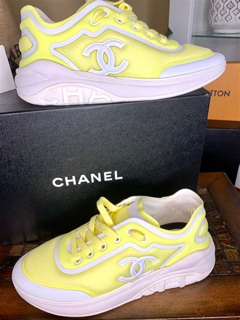 chanel yellow clothes|yellow chanel sneakers.